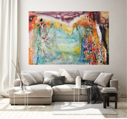 Golden Waves Canvas - 120x80cm